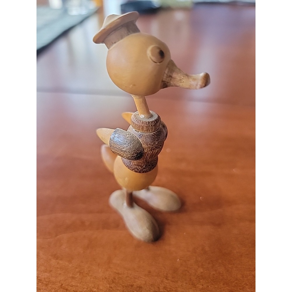 Vintage Vila Carved MCM Wooden‎ Duck Made In Spain - Picture 2 of 5